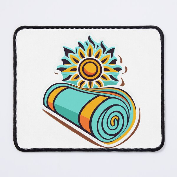 Item preview, Sun Salutation Yoga Mat Illustration designed and sold by NiftyWrx.
