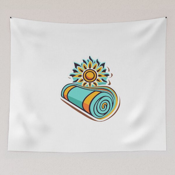 Item preview, Sun Salutation Yoga Mat Illustration designed and sold by NiftyWrx.