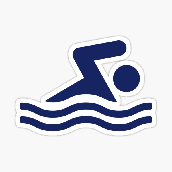 Swimmer Icon For Beach Ocean Vacation Sticker For Sale By Roadrescuer Redbubble 