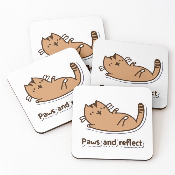Item preview, Paws and Reflect - Yoga Cat Pun designed and sold by NiftyWrx.
