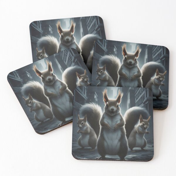 Item preview, Squirrels on guard. designed and sold by MyHappyArtShop.