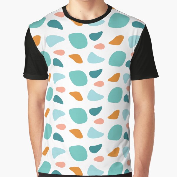 Abstrahierte Kiesel am Strand Grafik T-Shirt