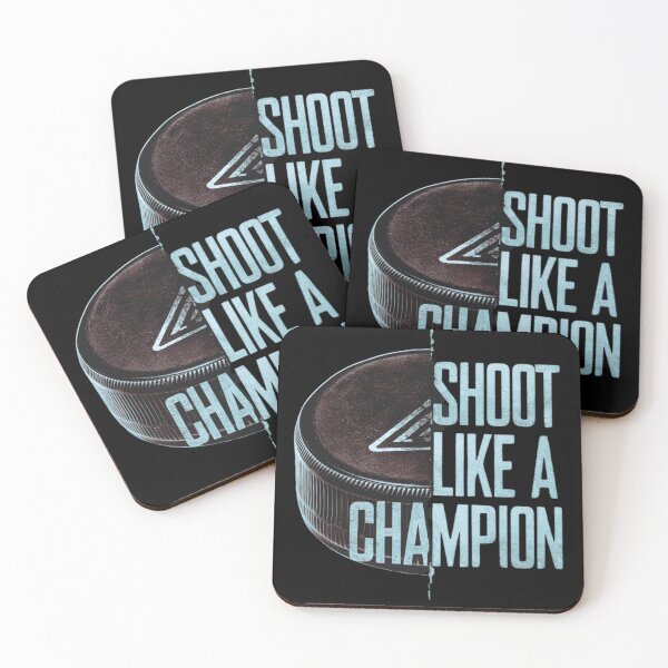 Item preview, Shoot Like A Champion Ice Hockey Puck designed and sold by BoughtTheTShirt.