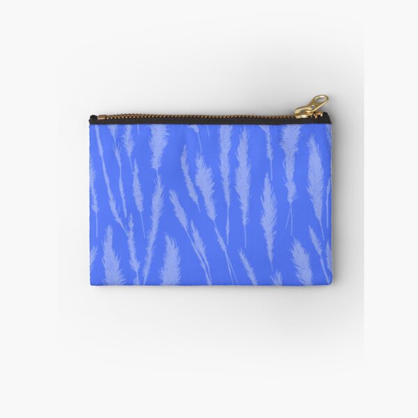 Item preview, Pale Blue Grunge Style Wild Grasses on Blue Background designed and sold by Beachy.