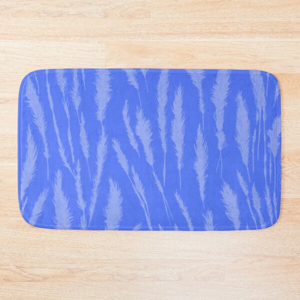 Item preview, Pale Blue Grunge Style Wild Grasses on Blue Background designed and sold by Beachy.