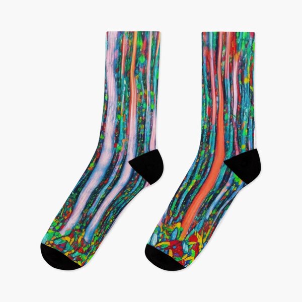Item preview, Psychedelic Rainbow Pine Forest designed and sold by raviolli000.