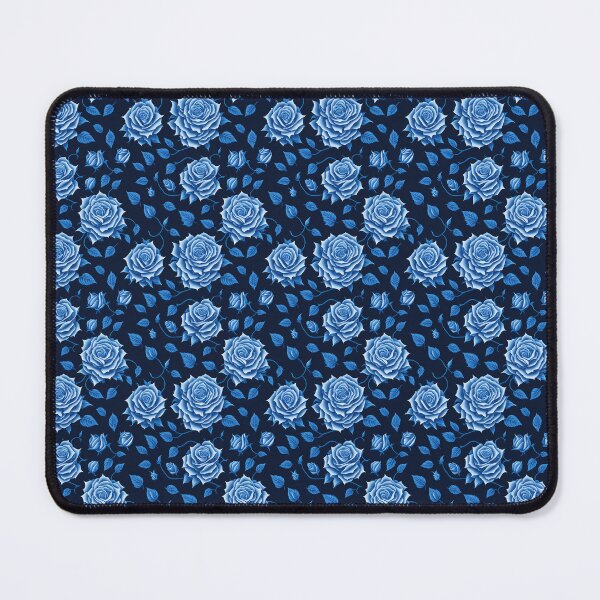 Item preview, Elegant Blue Rose Floral Pattern With Blue Leaves, Flower Pattern Design designed and sold by StickerinoShop.