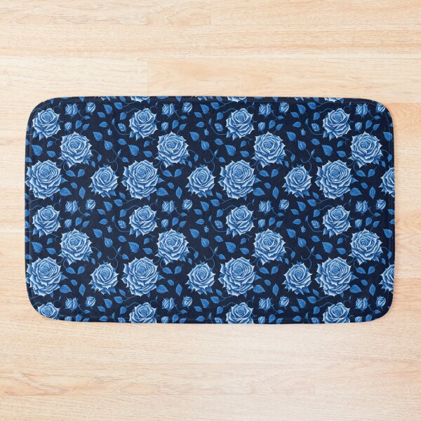 Item preview, Elegant Blue Rose Floral Pattern With Blue Leaves, Flower Pattern Design designed and sold by StickerinoShop.