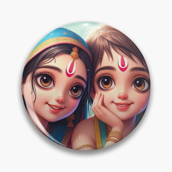 Item preview, Beautiful Radha Krishna Sitting in Vrindavan Forest designed and sold by VrindaArts.