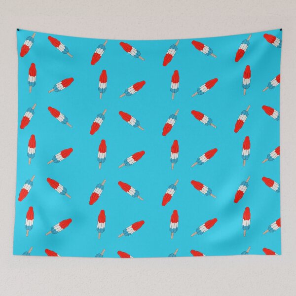 Item preview, Rocket pop bomb popsicles on blue  designed and sold by BowditchDesigns.