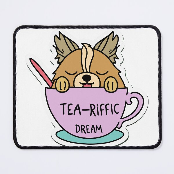 Item preview, Tea-Riffic Dreams - Kawaii Yorkshire Terrier Napping in Teacup designed and sold by NiftyWrx.