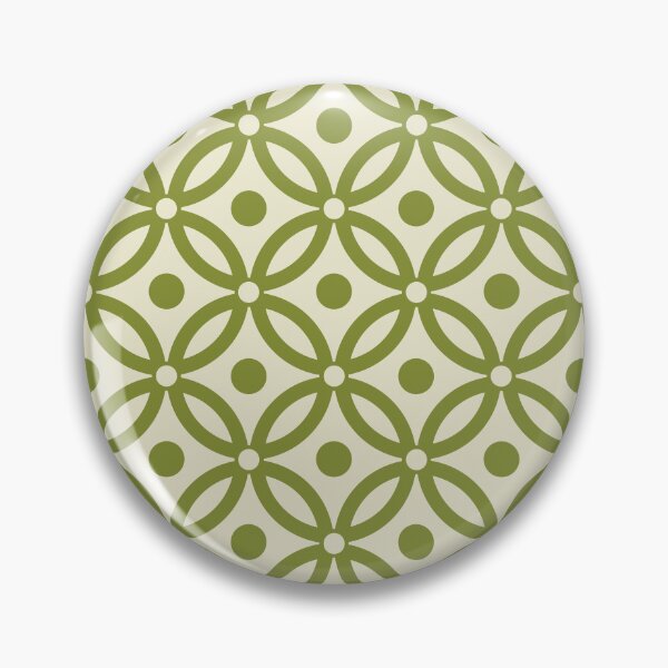 Item preview, Pretty Intertwined Ring and Dot Pattern Olive Green and Cream designed and sold by tonymagnerart.