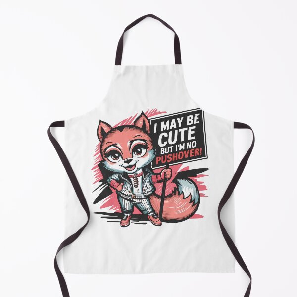 Item preview, I Maybe Cute But I'm No Pushover - Funny Fox Design Slogan designed and sold by SuperAndSocial.