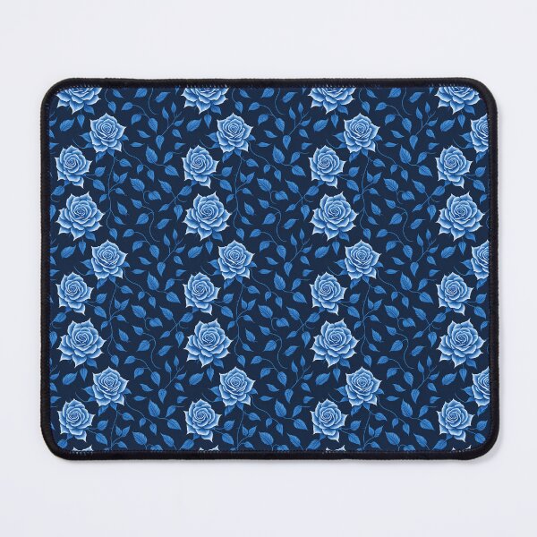 Item preview, Elegant Blue Rose Floral Pattern With Blue Leaves, Flower Pattern Design designed and sold by StickerinoShop.