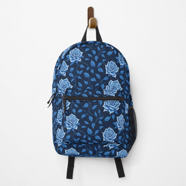 Item preview, Elegant Blue Rose Floral Pattern With Blue Leaves, Flower Pattern Design designed and sold by StickerinoShop.