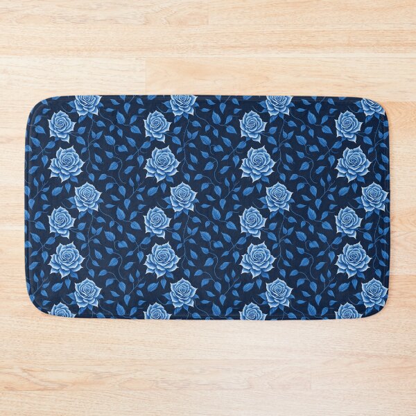 Item preview, Elegant Blue Rose Floral Pattern With Blue Leaves, Flower Pattern Design designed and sold by StickerinoShop.