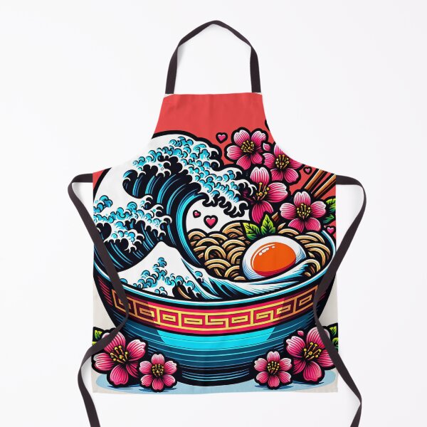 Item preview, Great Wave Shoyu Ramen Bowl Vintage Japanese Aesthetic Art Gift - White Version designed and sold by InkyGenies.