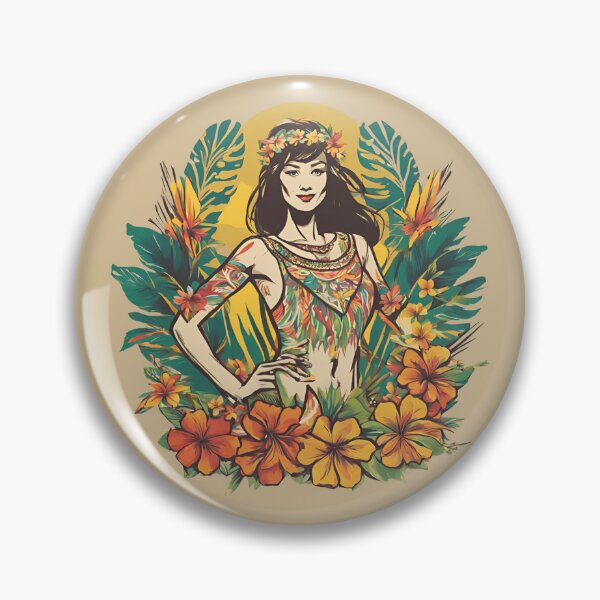 Item preview, Hula dancer Floral theme designed and sold by AKRE R.