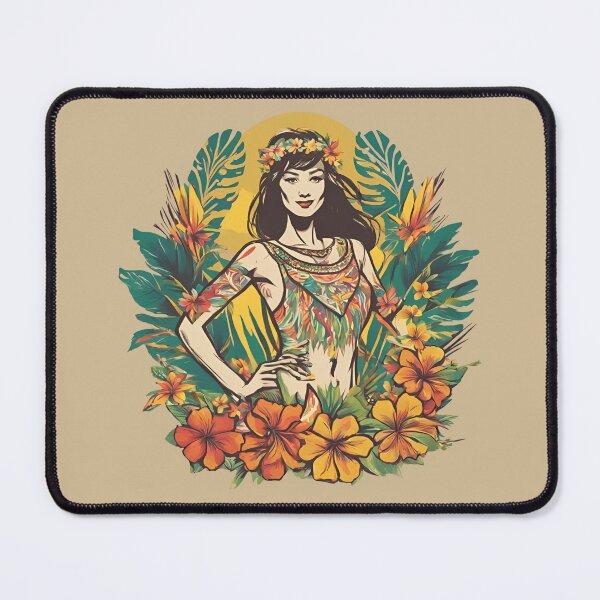 Item preview, Hula dancer Floral theme designed and sold by AKRE R.
