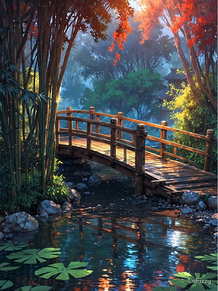 Thumbnail 2 of 2, Postcard, Bamboo Groove - A Dreamy Anime Artwork designed and sold by LoFizzy.
