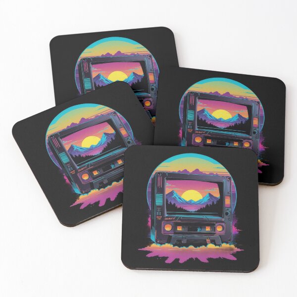 Item preview, Synthwave TV and Sunset designed and sold by cybersalegoods.