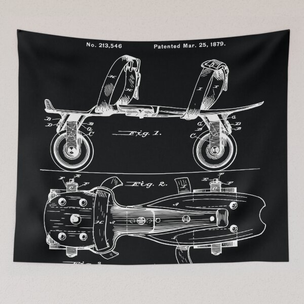 Item preview, Roller skate blueprint, vintage invention designed and sold by Mauswohn.