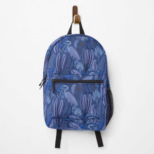Item preview, Heron and plants - blue version designed and sold by Flyingwall.