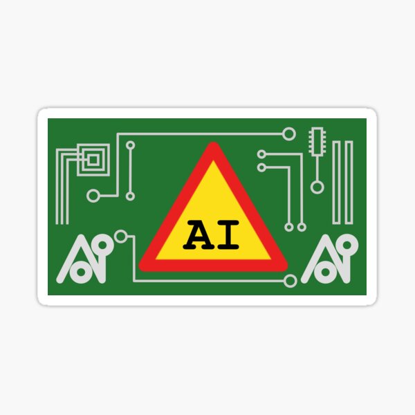 Item preview, AI Caution AI designed and sold by uduforuDesigns.