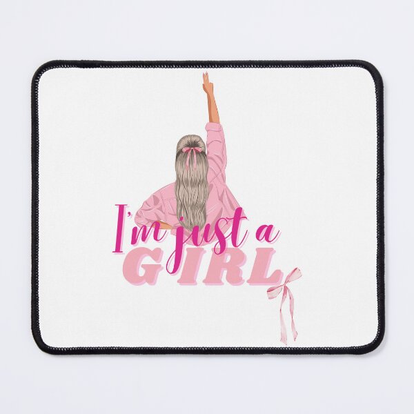 Item preview, "I'm Just a Girl' Pretty Pink Girly Design With Pink Bows designed and sold by Alisha Heynes.