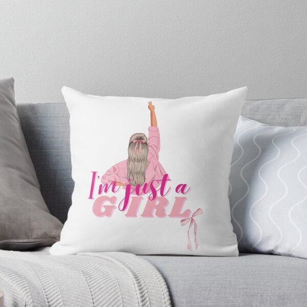 Item preview, "I'm Just a Girl' Pretty Pink Girly Design With Pink Bows  designed and sold by Alisha Heynes.