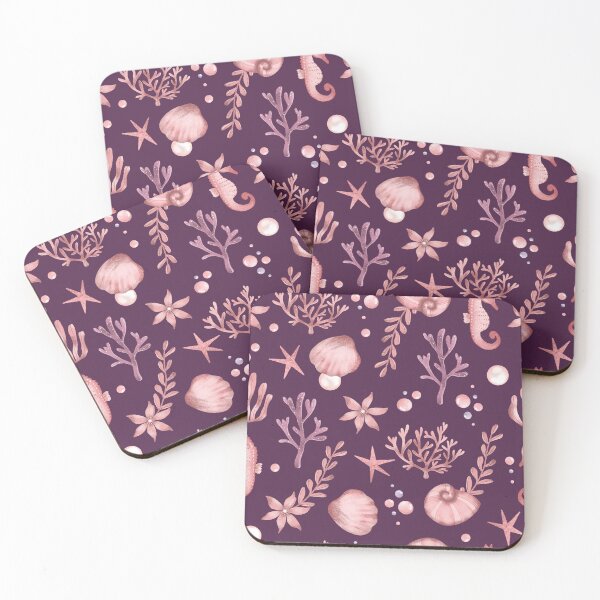 Item preview, Girly pink ocean pattern designed and sold by pinkyfish1010.