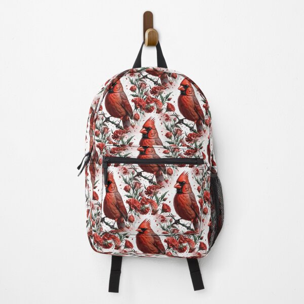 Item preview, Ohioan Cardinal Bird Surrounded By Carnations Pattern designed and sold by taiche.