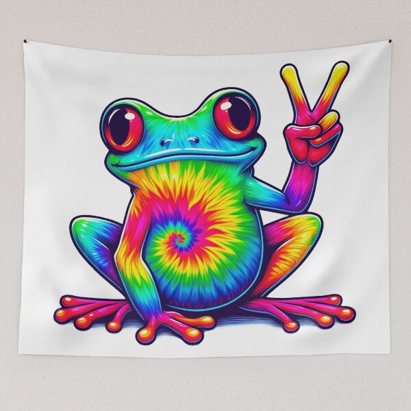 Item preview, Psychedelic Peace Frog designed and sold by digital-savant.