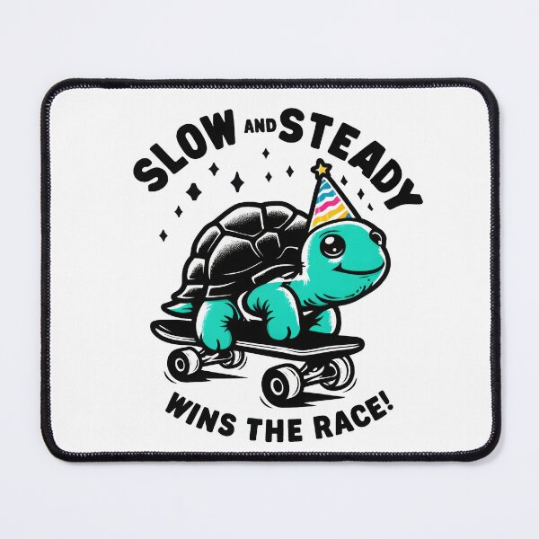 Item preview, Slow and Steady Wins the Race, Cheerful Turtle Design designed and sold by Lobory.