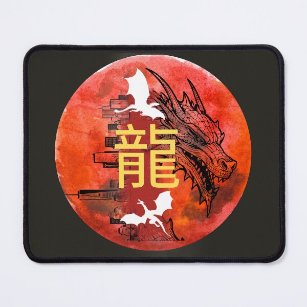 Item preview, Dragon and the City - Unique Urban Fantasy Art Print designed and sold by PatternXS.