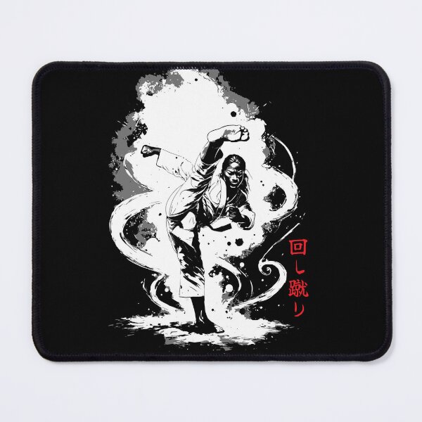 Item preview, Empowering African Lady Karate Mawashi Geri T-Shirt designed and sold by Ossu-Couture.