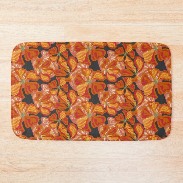 Item preview, Stylized Nasturtium flowers  pattern in Japanese Style designed and sold by NayaChu.