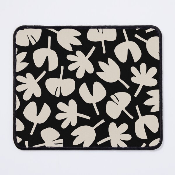 Item preview, Dancing Leaves Black and Linen White designed and sold by tonymagnerart.