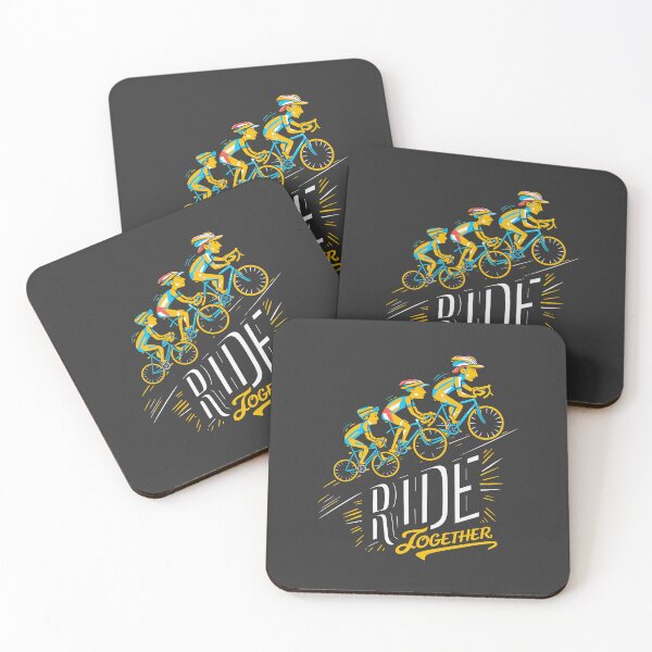 Item preview, RIDE TOGETHER: Yellow, Blue, and White Cycling Adventure designed and sold by SplashTastic.