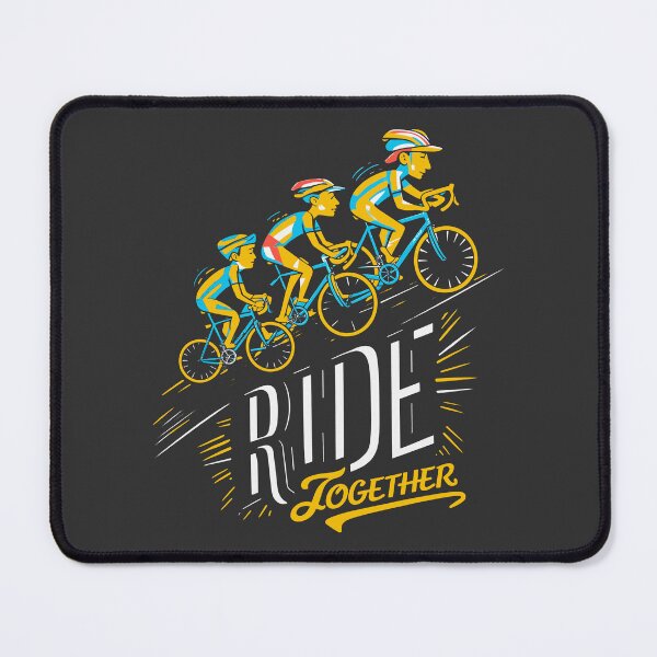 Item preview, RIDE TOGETHER: Yellow, Blue, and White Cycling Adventure designed and sold by SplashTastic.