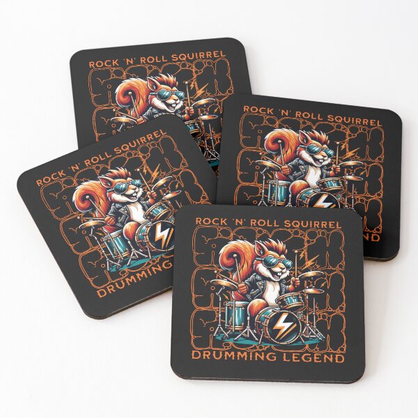 Item preview, Rock 'n' Roll Squirrel: Drumming Legend designed and sold by Belarte.shop.