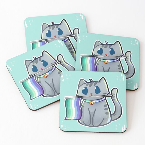 Item preview, Gay Pride Gray Tabby Cat designed and sold by franzieart.