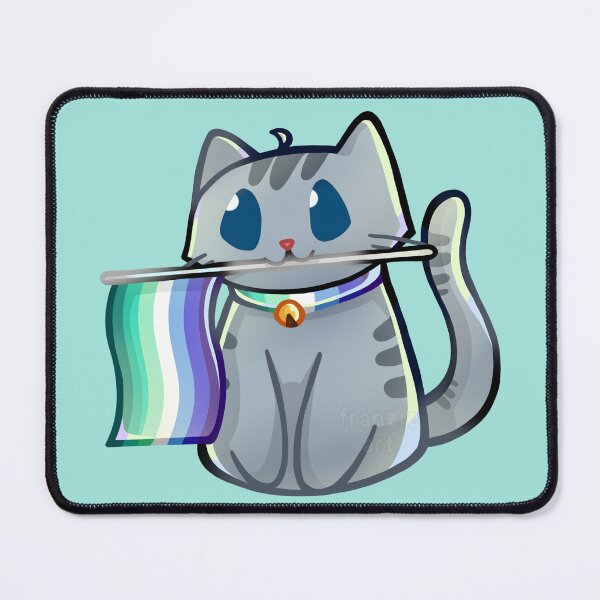 Item preview, Gay Pride Gray Tabby Cat designed and sold by franzieart.