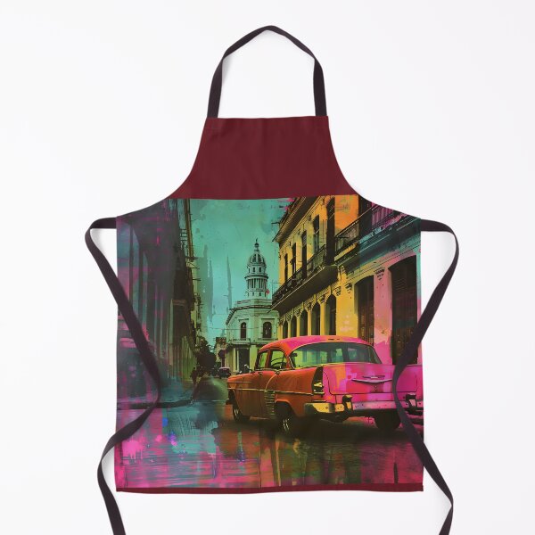 Item preview, Classic Car in Mystical Havana Dreams- Colorful Streetscape with Ethereal Atmosphere Vintage AI Generated designed and sold by OlfactoART Studio.