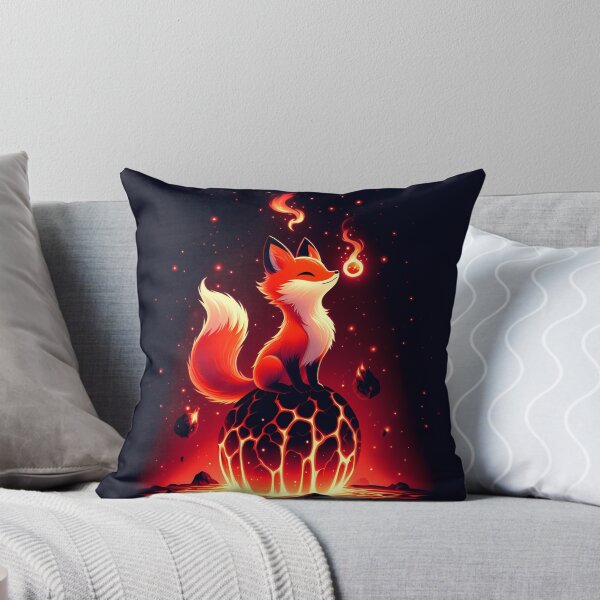 Item preview, Fire Fox Cub Playing with Fireball, Ai Generated Art  designed and sold by ACC .