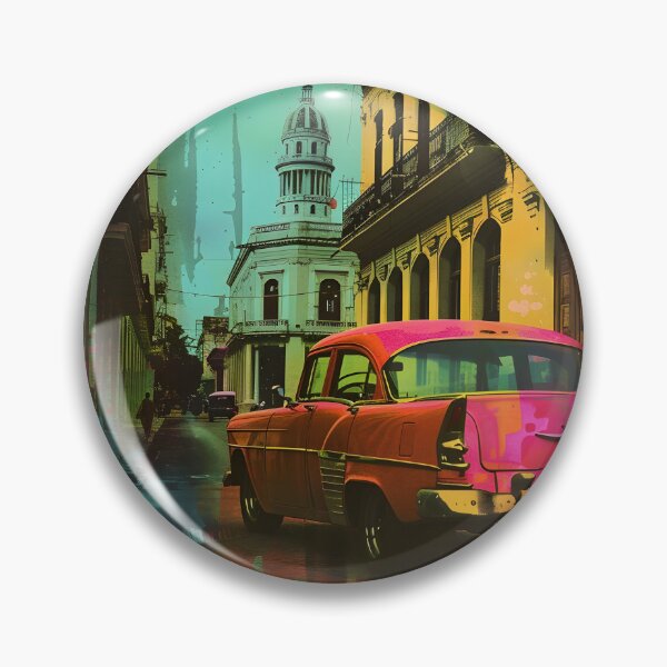 Artikelvorschau, Oldtimer in mystischen Havanna-Träumen - farbenfrohes Straßenbild mit ätherischer Atmosphäre, Vintage-KI-generiert entworfen und verkauft von OlfactoART Studio.