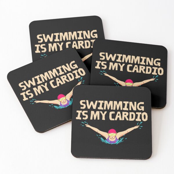 Item preview, swimming is my cardio designed and sold by manandi1.