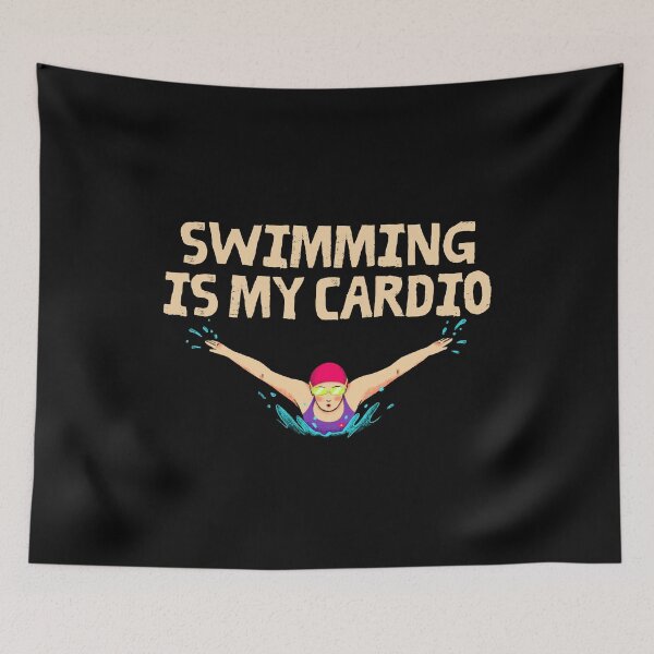 Item preview, swimming is my cardio designed and sold by manandi1.