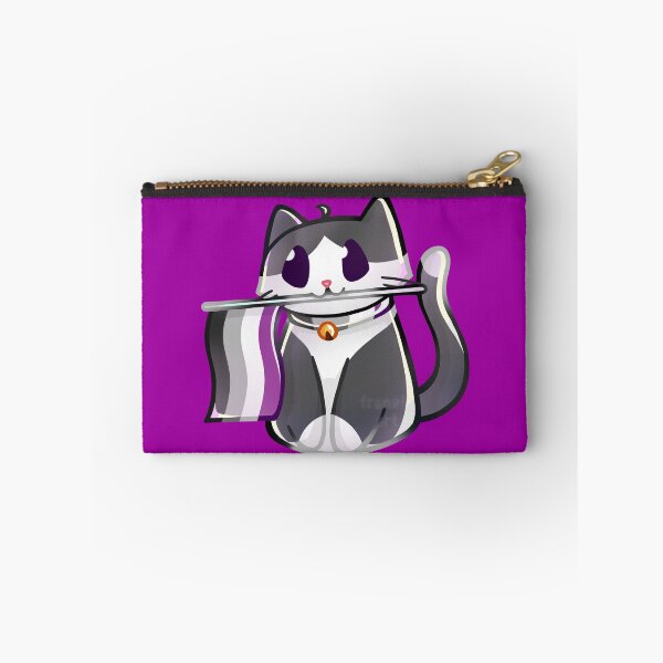 Item preview, Asexual Pride Black Tuxedo Cat designed and sold by franzieart.