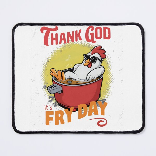 Item preview, Thank God it's fry day - Eat more chicken designed and sold by BobaTeeStore.